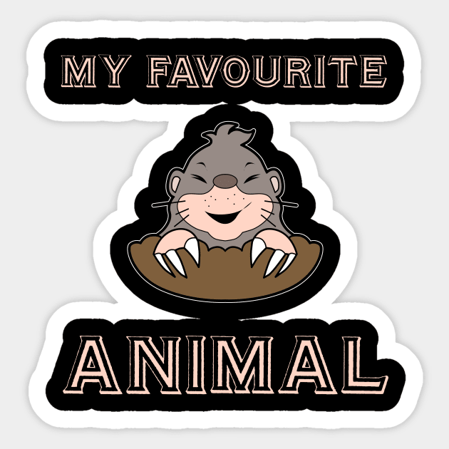 favourite animal mole Sticker by Imutobi